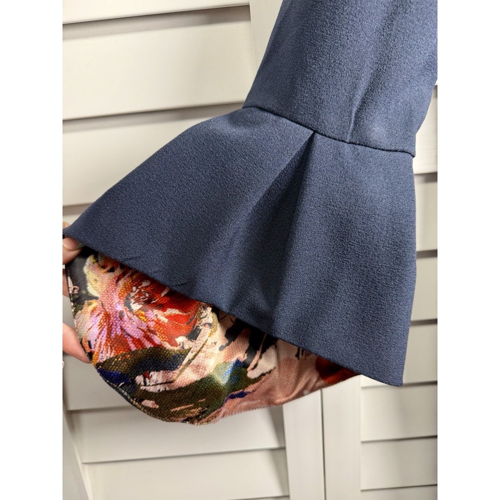 Nicole Miller New York Floral Lined Bell Sleeve Sheath Dress Women's Size 14 NWT - Picture 3 of 13